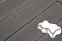 Плитка тротуарная Готика Profi, Зигзаг/Волна, темно-серый, частичный прокрас, с/ц, 225*112,5*80 мм