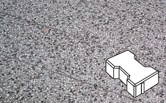 Плитка тротуарная Готика, Granite FINERRO, Катушка, Белла Уайт, 200*165*60 мм