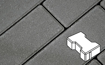 Плитка тротуарная Готика Profi, Катушка, серый, полный прокра, с/ц, 200*165*80 мм