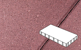 Плитка тротуарная Готика Profi, Плита, красный, частичный прокрас, с/ц, 600*200*80 мм