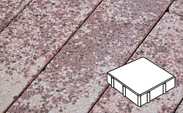 Плитка тротуарная Готика, Granite FINERRO, Квадрат без фаски, Сансет, 150*150*100 мм