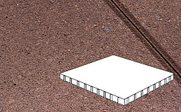 Плитка тротуарная Готика Profi, Плита, оранжевый, частичный прокрас, с/ц, 1000*1000*100 мм