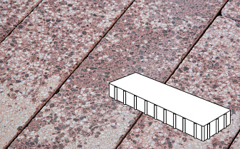 Плитка тротуарная Готика, Granite FINERRO, Плита, Сансет, 500*125*100 мм
