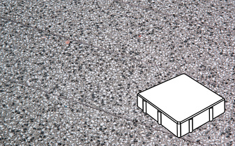 Плитка тротуарная Готика, Granite FINERRO, Квадрат, Белла Уайт, 150*150*60 мм