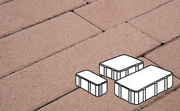 Плитка тротуарная Готика Profi, Новый Город, коричневый, частичный прокрас, б/ц, толщина 60 мм, комплект 3 шт