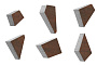 Плитка тротуарная Оригами 4Фсм.8 Листопад гранит Клинкер