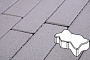 Плитка тротуарная Готика Profi, Зигзаг/Волна, белый, частичный прокрас, б/ц, 225*112,5*60 мм