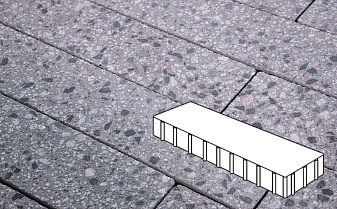 Плитка тротуарная Готика, Granite FINERRO, Плита, Галенит, 500*125*100 мм