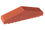 Клинкерный заборный элемент полнотелый King Klinker 01 Ruby red, 310/250*65*78 мм