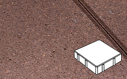 Плитка тротуарная Готика Profi, Квадрат, оранжевый, частичный прокрас, с/ц, 150*150*60 мм