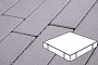 Плитка тротуарная Готика Profi, Квадрат, белый, частичный прокрас, б/ц, 500*500*80 мм