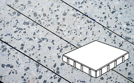 Плитка тротуарная Готика, Granite FINO, Квадрат, Грис Парга, 400*400*100 мм