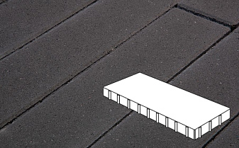Плитка тротуарная Готика Profi, Плита, черный, частичный прокрас, с/ц, 1000*500*80 мм