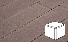 Плитка тротуарная Готика Profi, Куб, коричневый, частичный прокрас, с/ц, 80*80*80 мм