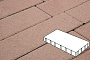 Плитка тротуарная Готика Profi, Плита, коричневый, частичный прокрас, б/ц, 600*200*60 мм