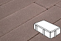 Плитка тротуарная Готика Profi, Брусчатка, коричневый, частичный прокрас, с/ц, 200*100*100 мм