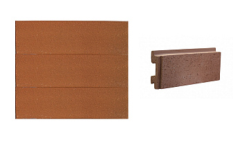 Клинкерная плитка для навесных вентилируемых фасадов Uniceramix UX T1 UX-32 sandgelb, 260*100*25 мм