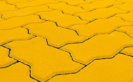 Плитка тротуарная BRAER Волна желтый, 240*135*60 мм