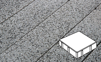 Плитка тротуарная Готика, Granite FINO, Квадрат, Белла Уайт, 150*150*60 мм