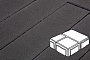 Плитка тротуарная Готика Profi, Старый Город, черный, частичный прокрас, с/ц, толщина 60 мм, комплект 3 шт
