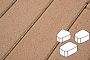 Плитка тротуарная Готика Profi Веер, оранжевый, частичный прокрас, б/ц, толщина 60 мм, комплект 3 шт