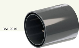 Муфта KROP PVC для системы D 130/90 мм, RAL 9010