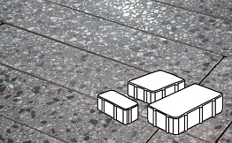 Плитка тротуарная Готика, Granite FINO, Новый Город, Галенит, 240/160/80*160*60 мм