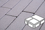 Плитка тротуарная Готика Profi, Старый Город, белый, частичный прокрас, б/ц, толщина 80 мм, комплект 3 шт