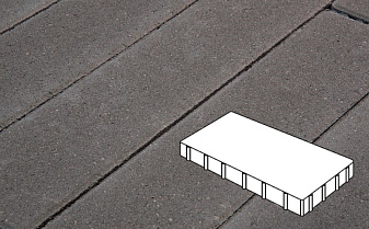 Плитка тротуарная Готика Profi, Плита, темно-серый, частичный прокрас, с/ц, 400*200*80 мм