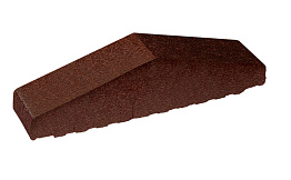 Клинкерный заборный элемент полнотелый King Klinker 02 Brown-glazed, 310/250*65*78 мм