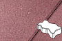 Плитка тротуарная Готика Profi, Зигзаг/Волна, красный, частичный прокрас, с/ц, 225*112,5*80 мм