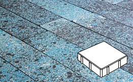 Плитка тротуарная Готика, Granite FINO, Квадрат, Азул Бахия, 150*150*80 мм