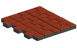 Плитка тротуарная SteinRus Инсбрук Альт Дуо, гладкая, оранжевый, толщина 40 мм