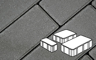 Плитка тротуарная Готика Profi, Новый Город, серый, полный прокрас, с/ц, толщина 80 мм, комплект 3 шт