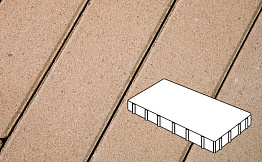 Плитка тротуарная Готика Profi, Плита, палевый, частичный прокрас, б/ц, 600*300*100 мм