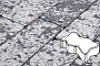 Плитка тротуарная Готика, Granite FINERRO, Зигзаг/Волна, Диорит, 225*112,5*60 мм