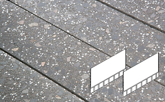 Плитка тротуарная Готика, City Granite FINO, Плита AI, Ильменит, 700*500*80 мм