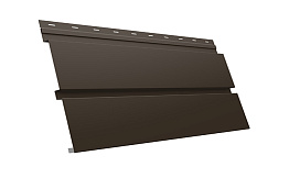 Софит металлический Grand Line Квадро брус без перфорации, сталь 0,5 мм Rooftop Matte, RR 32 темно-коричневый
