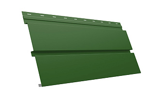 Софит металлический Grand Line Квадро брус без перфорации, сталь 0,45 мм PE, RAL 6002 лиственно-зеленый