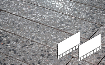 Плитка тротуарная Готика, City Granite FINO, Плита AI, Галенит, 700*500*80 мм