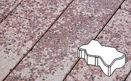 Плитка тротуарная Готика, City Granite FINERRO, Зигзаг/Волна, Сансет, 225*112,5*60 мм