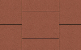 Плитка тротуарная Квадрум Б.5.К.6 гладкий красный 500*500*60 мм