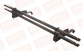 Снегозадержатель трубчатый Borge для металлочерепицы с высокой ступенькой 400 мм оцинкованный RAL 8019, 1,5 м