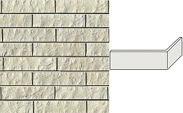 Угловой декоративный кирпич для навесных вентилируемых фасадов левый White Hills Толедо цвет F400-15