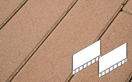 Плитка тротуарная Готика Profi, Плита AI, оранжевый, частичный прокрас, б/ц, 700*500*80 мм