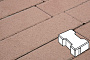 Плитка тротуарная Готика Profi, Катушка, коричневый, частичный прокрас, б/ц, 200*165*60 мм