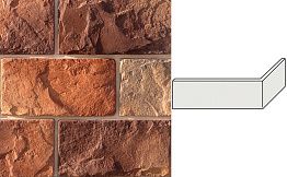 Облицовочный камень White Hills Шеффилд угловой элемент цвет 430-45, 12,4*33 см