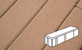 Плитка тротуарная Готика Profi, Брусок, оранжевый, частичный прокрас, б/ц, 180*60*80 мм