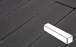 Плитка тротуарная Готика Profi, Ригель, черный, частичный покрас, с/ц, 360*80*100 мм