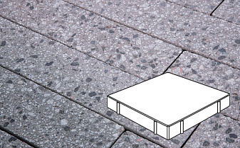 Плитка тротуарная Готика, City Granite FINERRO, Квадрат, Галенит, 500*500*80 мм